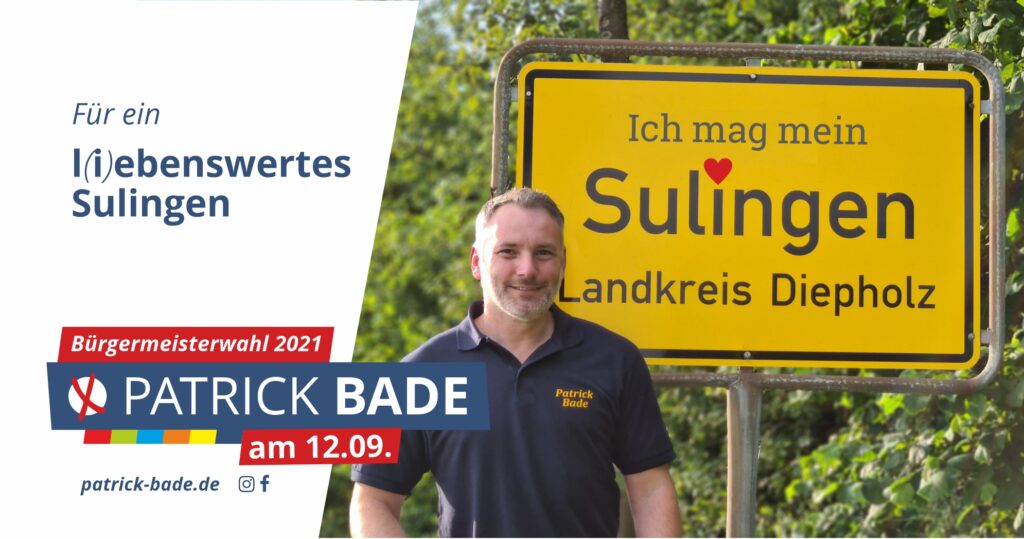 Bürgermeisterkandidat Bade auf dem Markt - Wir für Sulingen